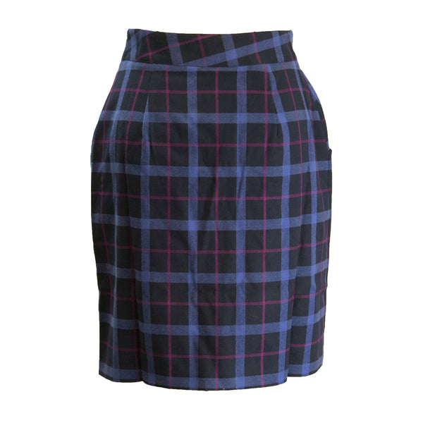 ALICE'S PIG Women's Blue Celine's Chime Plaid Skirt AP0147B NWT