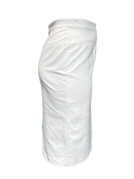 Marina Rinaldi Women's White Cellula Straight Skirt Size 12W/21 NWT