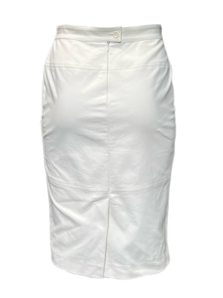 Marina Rinaldi Women's White Cellula Straight Skirt Size 12W/21 NWT
