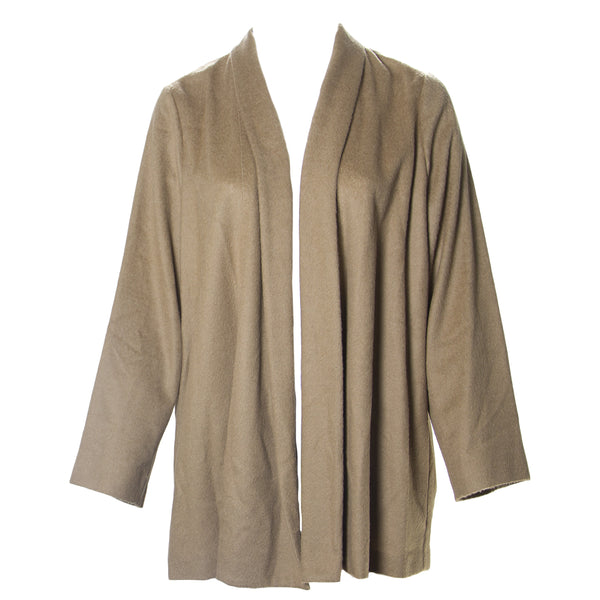 MARINA RINALDI Women's Brown Cellula Open Front Cardigan 20W / 29 $1240 NWT