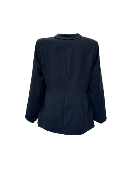Marina Rinaldi Women's Navy Cento Button Closure Blazer NWT