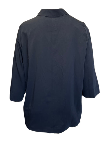 Marina Rinaldi Women's Black Ceramica Open Front Jacket NWT