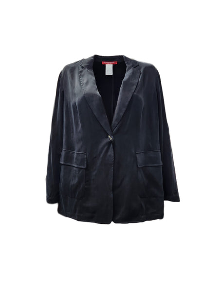 Marina Rinaldi Women's Black Certo Button Closure Blazer NWT