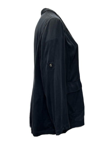 Marina Rinaldi Women's Black Certo Lapel Collar Blazer NWT