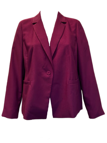 Marina Rinaldi Women's Red Chance Button Closure Jacket NWT
