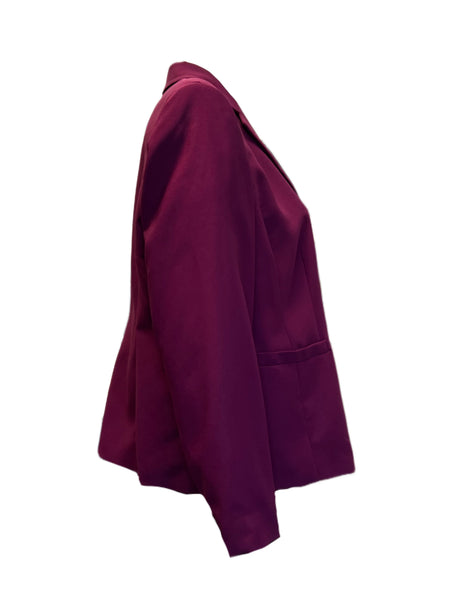 Marina Rinaldi Women's Red Chance Button Closure Jacket NWT