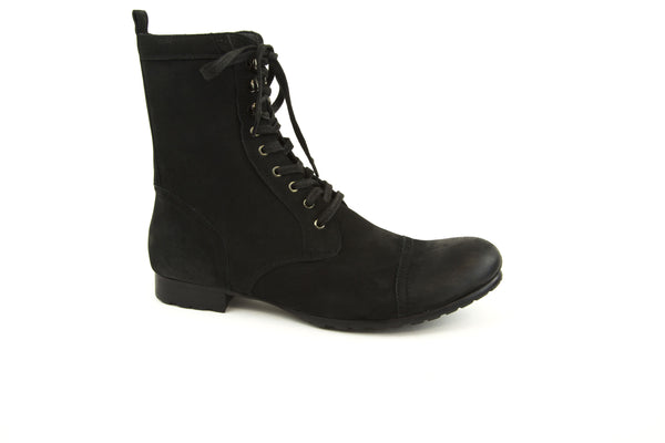 SCHMOOVE Men's Black Nubuck Leather Charlie Ranger Boots NEW