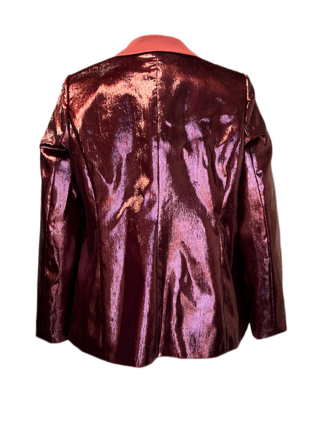 Marina Rinaldi Women's Red Charme Button Closure Jacket NWT