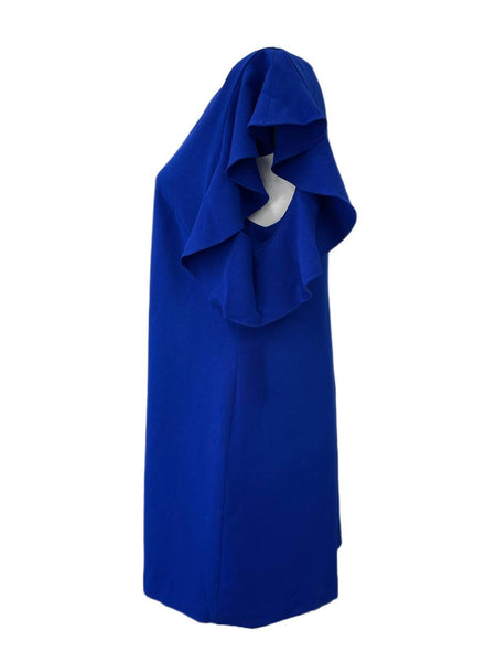 Chelsea28 Women's Blue Surf V- Neck Ruffle Sleeves Dress Size 20 NWT