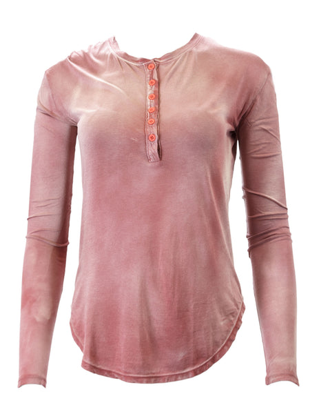 REBECCA MINKOFF Women's Long Sleeve Chelsey Henley Top $58 NWT