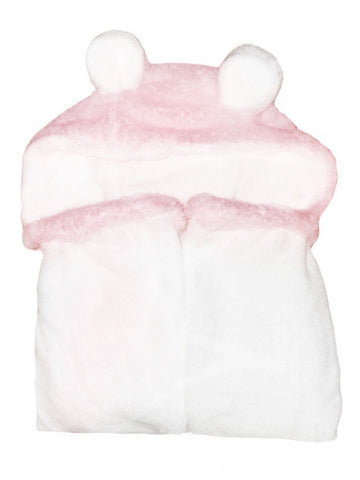 LITTLE GIRAFFE Baby's Pink Cotton Chenille Plush Bath Towel Robe One Size NWT