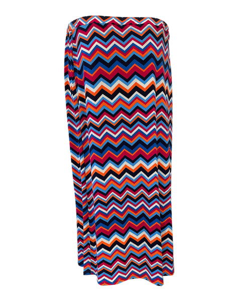 Leota Women's Multicoloured Chevron Long Slit Straight Skirt #3675A 2Large NWT