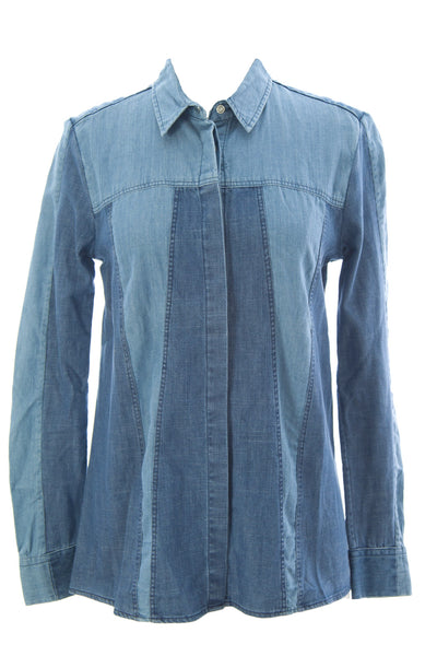 SURFACE TO AIR Women's Light Blue Chevy Denim Shirt $210 NEW