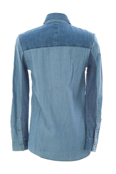 SURFACE TO AIR Women's Light Blue Chevy Denim Shirt $210 NEW