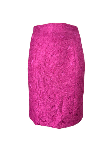 Marina Rinaldi Women's Pink Chianti Embroidered Straight Skirt NWT
