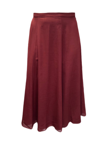 Marina Rinaldi Women's Burgundy Chianti A Line Skirt NWT