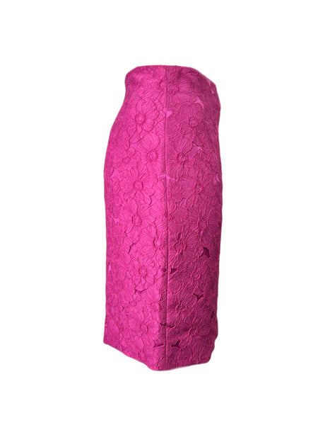 Marina Rinaldi Women's Pink Chianti Embroidered Straight Skirt NWT