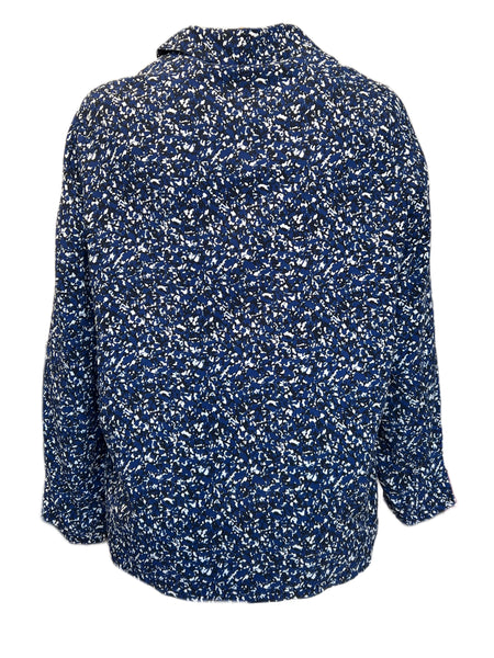 Marina Rinaldi Women's Blue Chiara Open Front Jacket NWT