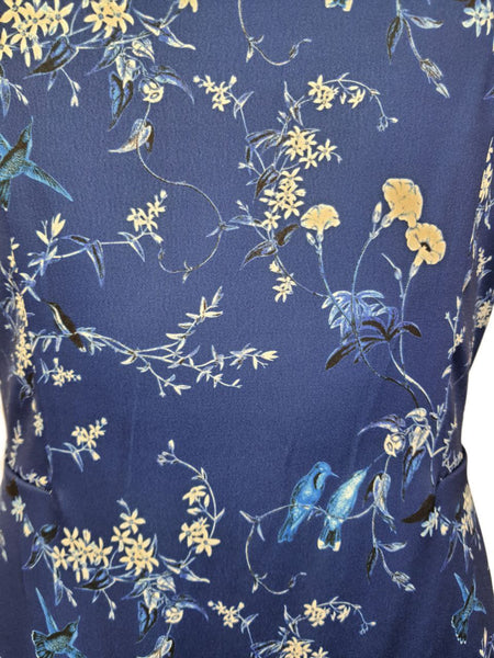 ERIN Women's Blue Flower Pattern A-Line Dress #50516225630 8 NWT