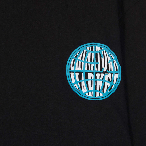 Chinatown Market Men's Black Globe Logo Long Sleeve Shirt Rare NWT