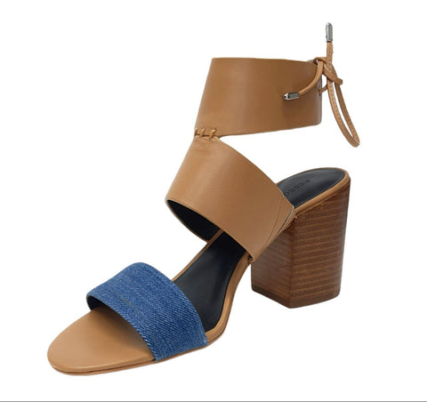 REBECCA MINKOFF Women's Denim Vachetta Christy Heeled Sandals #M8135001 7 NWB