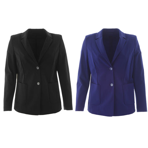 MARINA RINALDI Women's Ciao Two Button Jersey Blazer $810 NWT