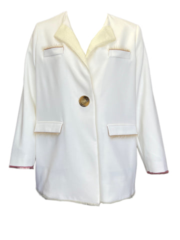 Marina Rinaldi Women's White Circe Button Down Jacket NWT