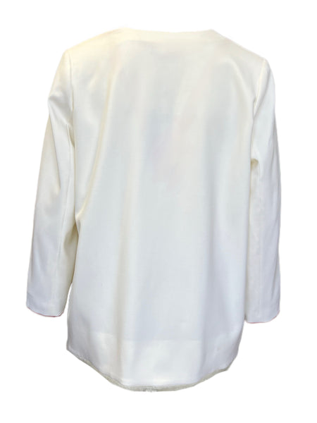 Marina Rinaldi Women's White Circe Button Down Jacket NWT