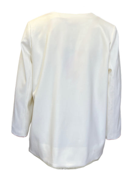 Marina Rinaldi Women's White Circe Button Down Jacket NWT