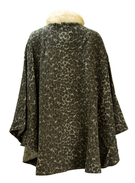 ALICE'S PIG Women's Leopard Brown Claire's Cape AP0131B NWT