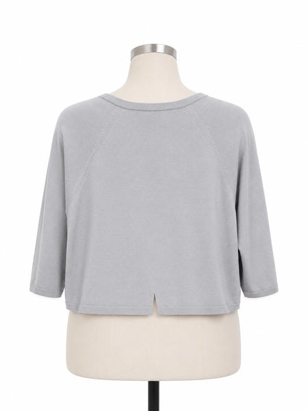 Max Mara Women's Grey Classic Button Closure Cardigan NWT