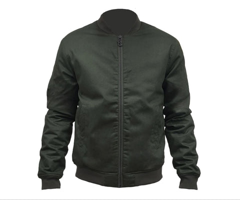 HoodLamb Men's Deep Army Green Classic Bomber #W18MCB2 NWT