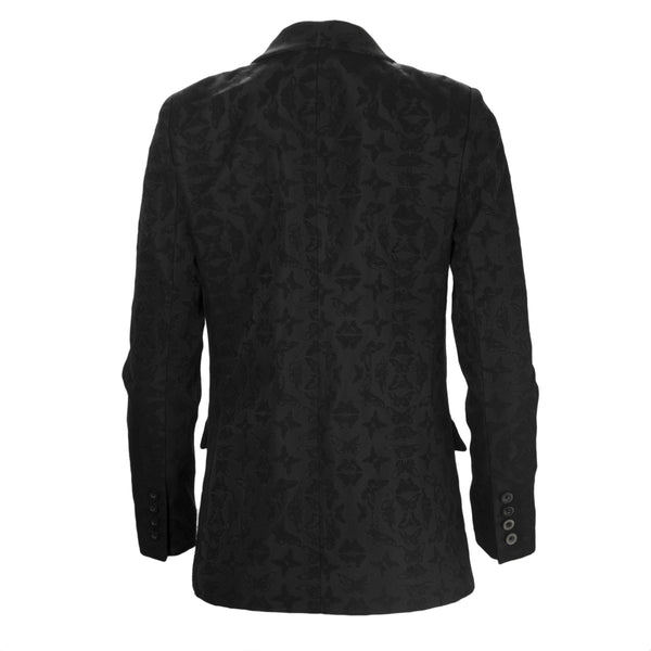 REBECCA MINKOFF Women's Black Butterfly Print Cobalt Blazer Jacket $498 NWT