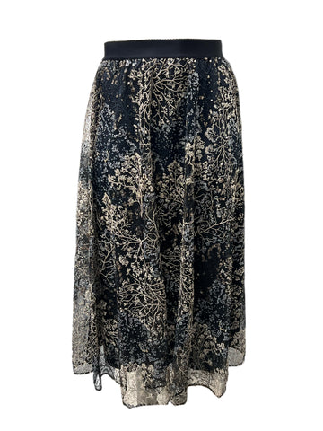 Marina Rinaldi Women's Nero Coccola Full Skirt Size 20W/29 NWT