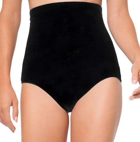 ANNE COLE Women's Black Solid High Waist Bikini Swim Bottom #364 Small NWT