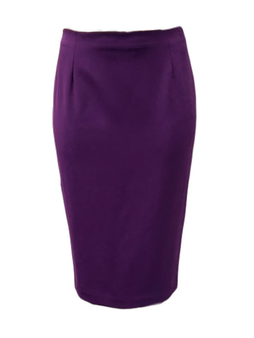 Marina Rinaldi Women's Purple Colonna Straight Skirt NWT