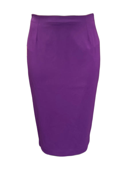Marina Rinaldi Women's Purple Colonna Straight Skirt NWT