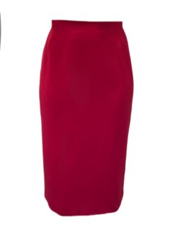 Marina Rinaldi Women's Red Colonna Straight Skirt NWT