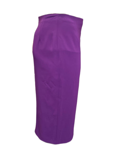 Marina Rinaldi Women's Purple Colonna Straight Skirt NWT