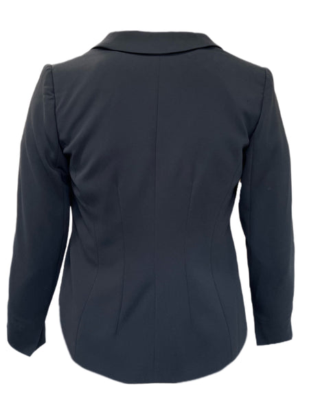 Marina Rinaldi Women's Black Colonna Button Closure Blazer Size 12W/21 NWT