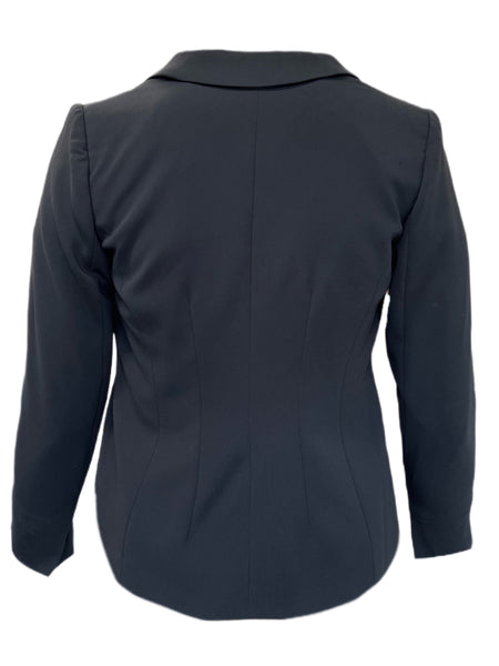 Marina Rinaldi Women's Black Colonna Button Closure Blazer Size 12W/21 NWT
