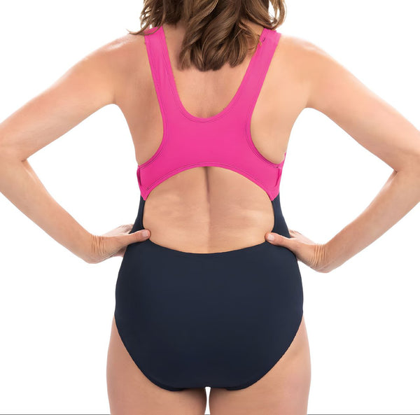 DOLFIN Women's Blue Aquashape One Piece Swimsuit #60546 NWT