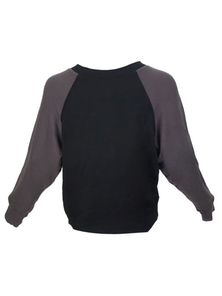 TEREZ Women's Black Knited Sleeves Sweatshirt #23428329 NWT