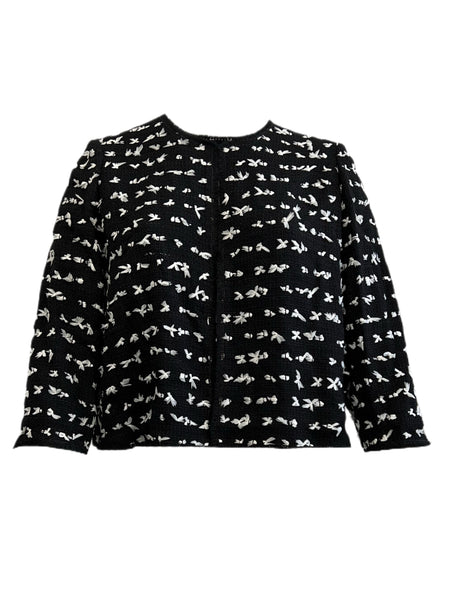 Marina Rinaldi Women's Black Cometa Open Front Jacket NWT