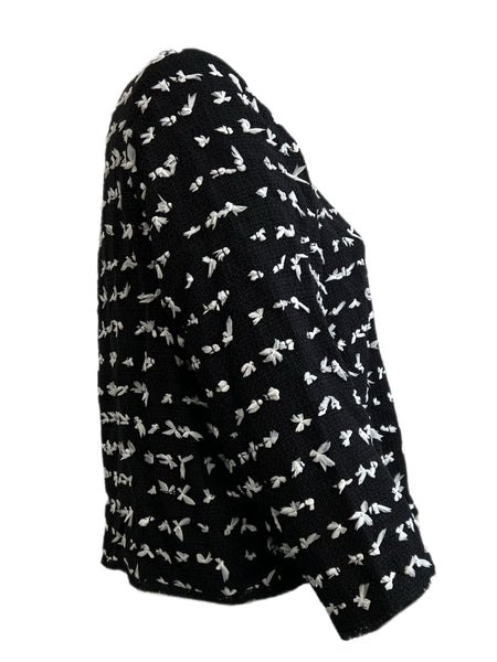 Marina Rinaldi Women's Black Cometa Open Front Jacket NWT