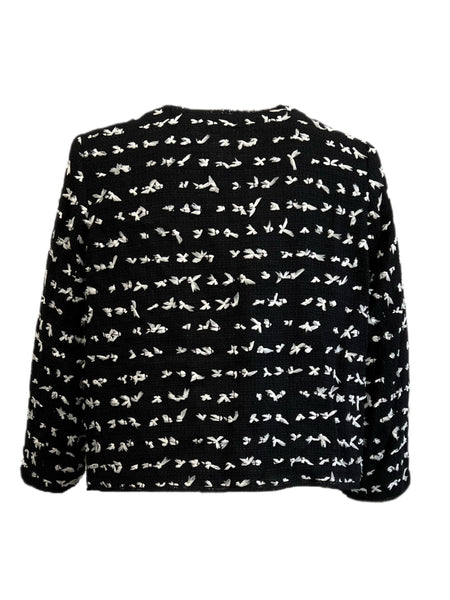 Marina Rinaldi Women's Black Cometa Open Front Jacket NWT