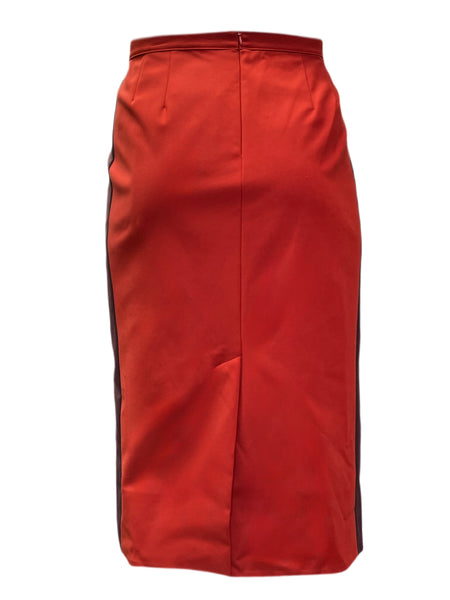 Marina Rinaldi Women's Red Corallo Straight Pencil Skirt NWT