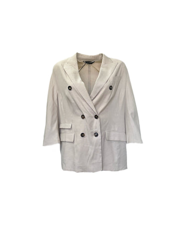 Marina Rinaldi Women's Beige Corner Button Down Blazer NWT