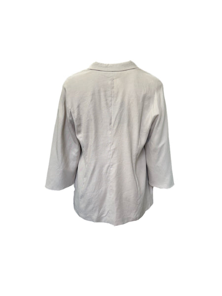 Marina Rinaldi Women's Beige Corner Button Down Blazer NWT