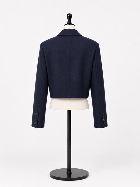 Max Mara Women's Navy Corone Tie Closure Jacket NWT